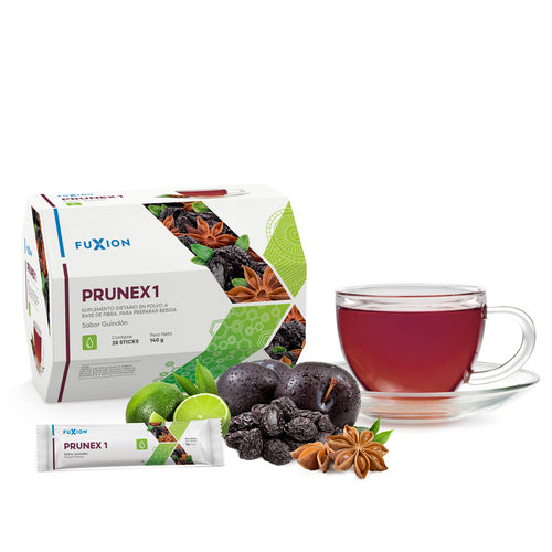Prunex 1 FuXion - depurativo natural para el tránsito intestinal, caja con 28 sticks